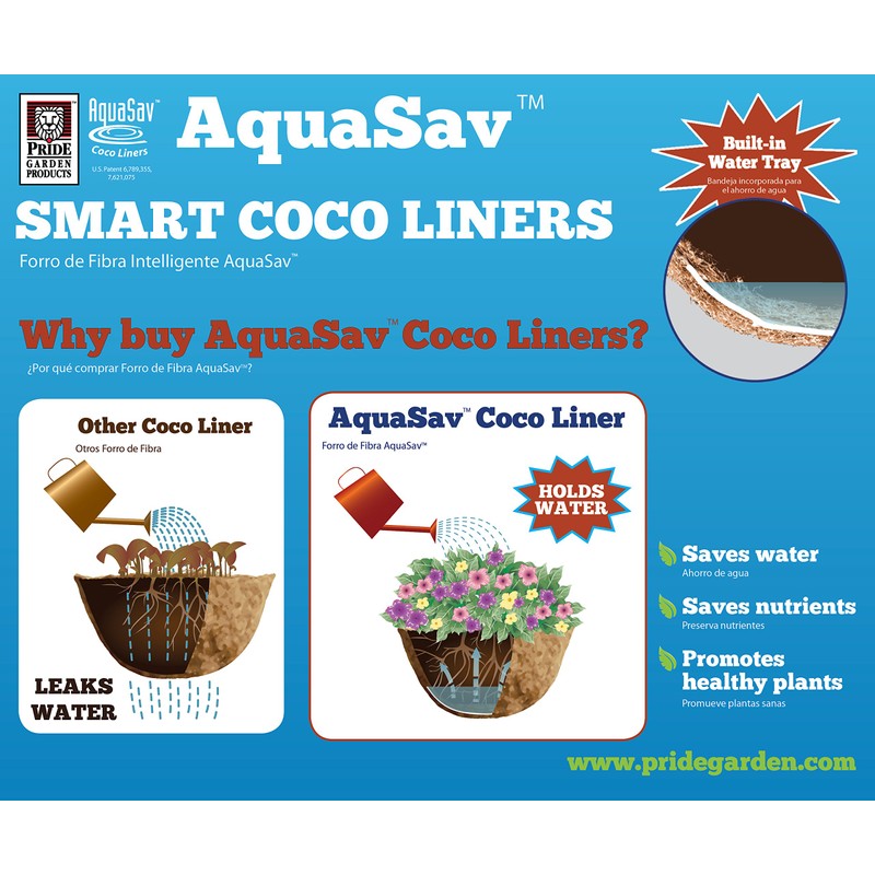 AquaSav 18 inch Round Coco Replacement Liner