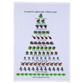 Mistletoe & Co. A North Carolina Christmas Kitchen Towel, 18" x 26"