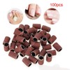 100 Pieces Nail Sanding Belts 180 Grit Manicure Pedicure Nail