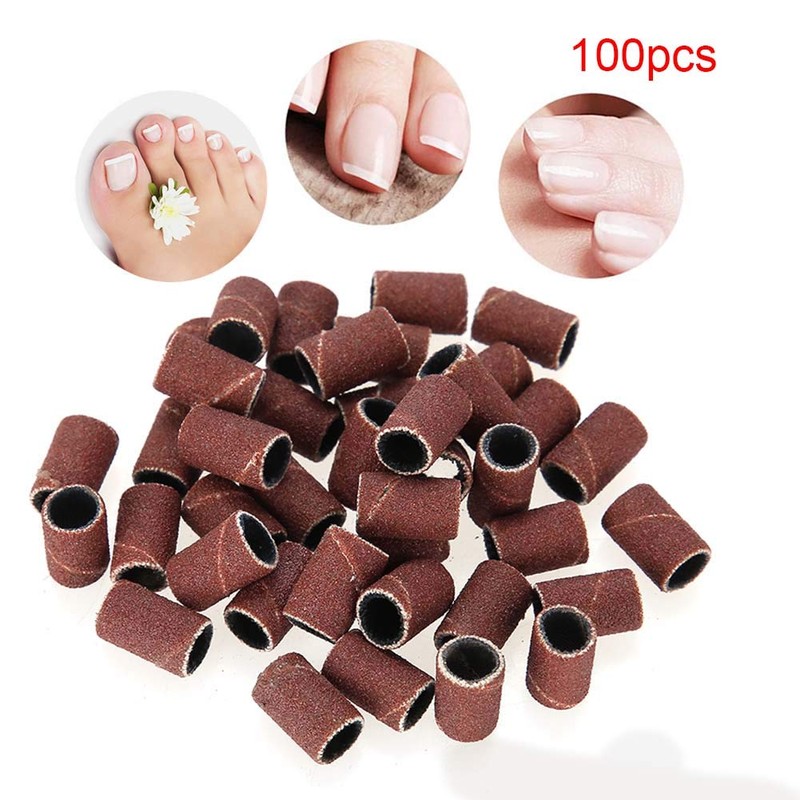 100 Pieces Nail Sanding Belts 180 Grit Manicure Pedicure Nail