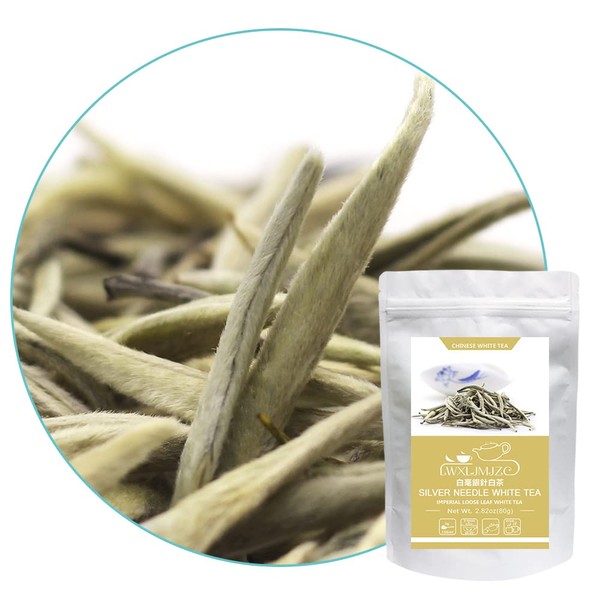 LWXLJMJZC－Silver Needle White Tea（40cups) | Chinese Silver Tips Tea | Yunnan Yin Zhen -2.8oz/80g