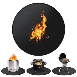 Dewfoam 36X36 Fire Pit Mat, Fire Pit Mat for Solo Stove, Fireproof Waterproof Round Fire Mat for Fire Pit, Portable Under Grill Mats for Outdoor Grill, Camping Stove Mat for Solo Stove Accessories