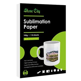 Sublimation Paper Heat Transfer Paper 110 Sheets 8.3x11.7'' A4 for Inkjet Printer with Sublimation Ink for Heat Transfer Work, Mug, T-shirt, Light Fabric DIY Gift