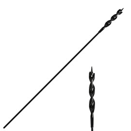 Flexible Installer Drill Bit for Pulling Wires Through Walls Ceilings and Sidewalks, 54-Inch Long, 1/2-Inch Auger with a Fish Eye Hole and Screw Point, 3/16" 3-Flat Anti-Slip Shank.