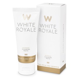 White Royale Extreme Cleaning Paste, Helps Remove Stains & Discoloration, Toothpaste Prep for Whitening Treatments, 60ml Tube