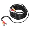 Portable CCTV Cable 3-In 1 Video Audio Power Cord BNC+RCA+DC