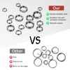 TIXIPEM Split Rings Fishing [60PCS] - Stainless Steel Flattened Terminal