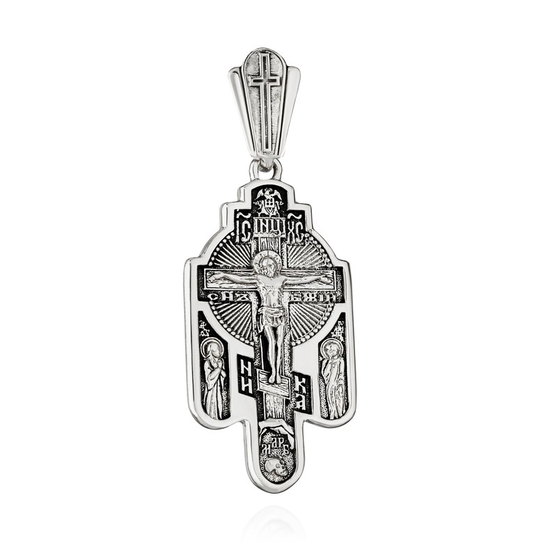 NKlaus 15506 Pendant 925 Silver Crucifix & Resurrection of Christ