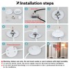 Helunsi 3Pcs Floor Lamp Foot Switch, White Foot Pedal Switch,