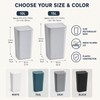 Press-Type Plastic Trash Can with Lid, 10L/15L Slim Rectangular Waste