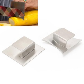 Set of 2 Heavy Duty Finger Guards to Prevent Your Fingers From Getting Injured, Easy Hold Stainless Steel Large Size Finger Protector for Safe Cutting