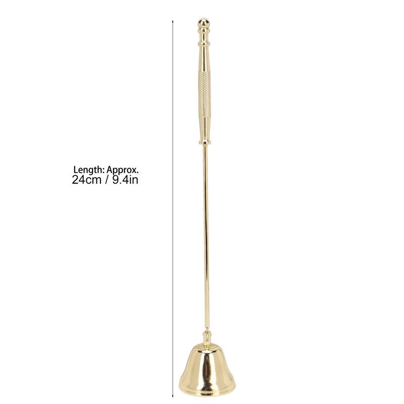 3pcs Candle Snuffer Golden Iron Plating Bell Shaped Long Handle