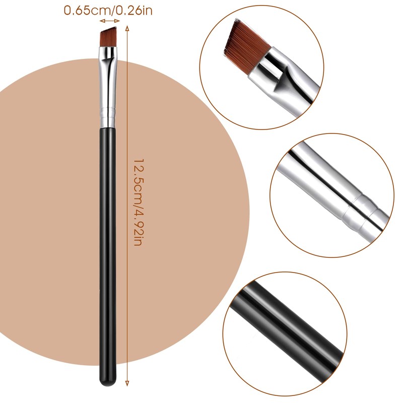 WLLHYF 5Pcs Angled Eyeliner Brush, Fine Slanted Flat Angle Eye