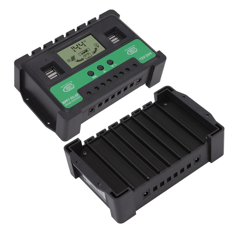 Solar Controller 12V 24V Charge Discharge PV Regulator LCD Display