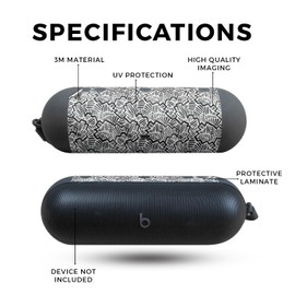 Glossy Glitter Speaker Skin Compatible with Beats Pill (2024) - Abstract Black - Premium 3M Vinyl Protective Wrap Decal Cover - Easy to Apply | Crafted in The USA by MightySkins