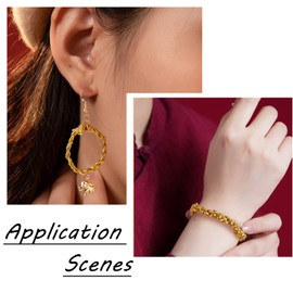 PH PandaHall 2mm Metallic Thread Cord 50m Gold Rope String Metallic Tinsel Elastic Cord Ribbon Stretch Cord Wrap Thread Cord for Ornament Hanging Decoration Jewelry Making Gift Wrapping