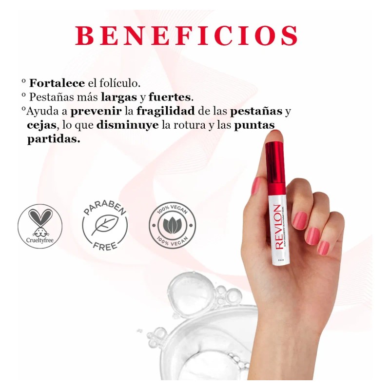 Serum Crecimiento Pestañas Y Cejas Revlon 100% Vegano 3.5 Ml