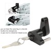 Trailer Lock Black 1/4In Zine Alloy Anti Theft Trailer Hitch