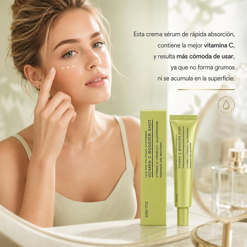 2PCS Vitamina C con Glutatión y Vitamina E, Sérum Facial