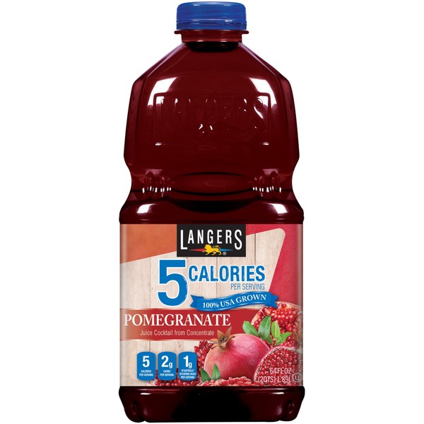 Langers 5 Juice Cocktail, Pomegranate, 64 Ounce (Pack of 8)