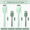 Silicone Spatula Set, Premium Spatulas Silicone Heat Resistant 2 Small