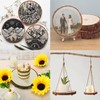 Fuyit Wood Slices 6 Pcs 15-16cm NO Hole Natural Unfinished