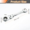 HARFINGTON Flex-Head Ratcheting Combination Wrench 8mm Metric 72-Teeth CR-V Steel