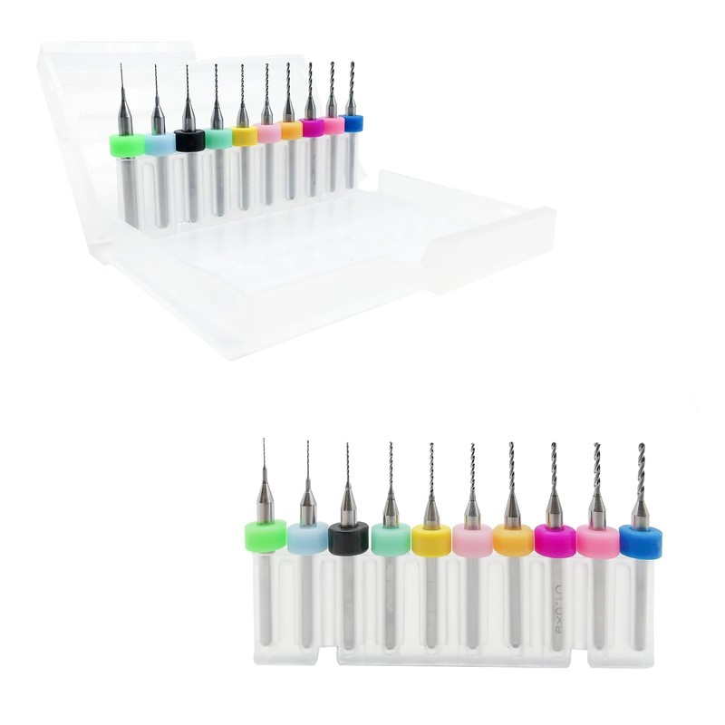 iYueMps 20 Pieces PCB Drill Bit Set 0.1 mm -