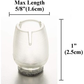 32 Pack Silicon Protection Cover with Felt Pad Chair Leg Floor Protectors Set Anti-Slip Round Chair Legs Caps for Scratches and Noise