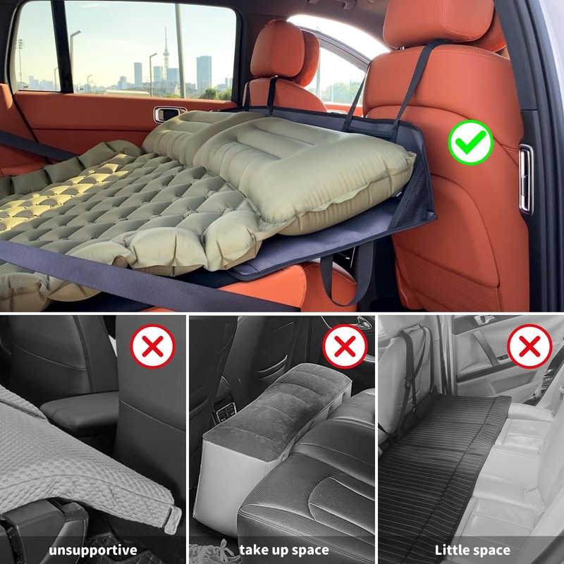 Portable Air Mattresses for Sleeping,Car Rear Seat Mattress Extension Plate,Folding