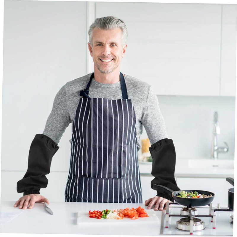TEHAUX Oilproof Arm Sleeves for Seniors Kitchen Cooking Baking Painting