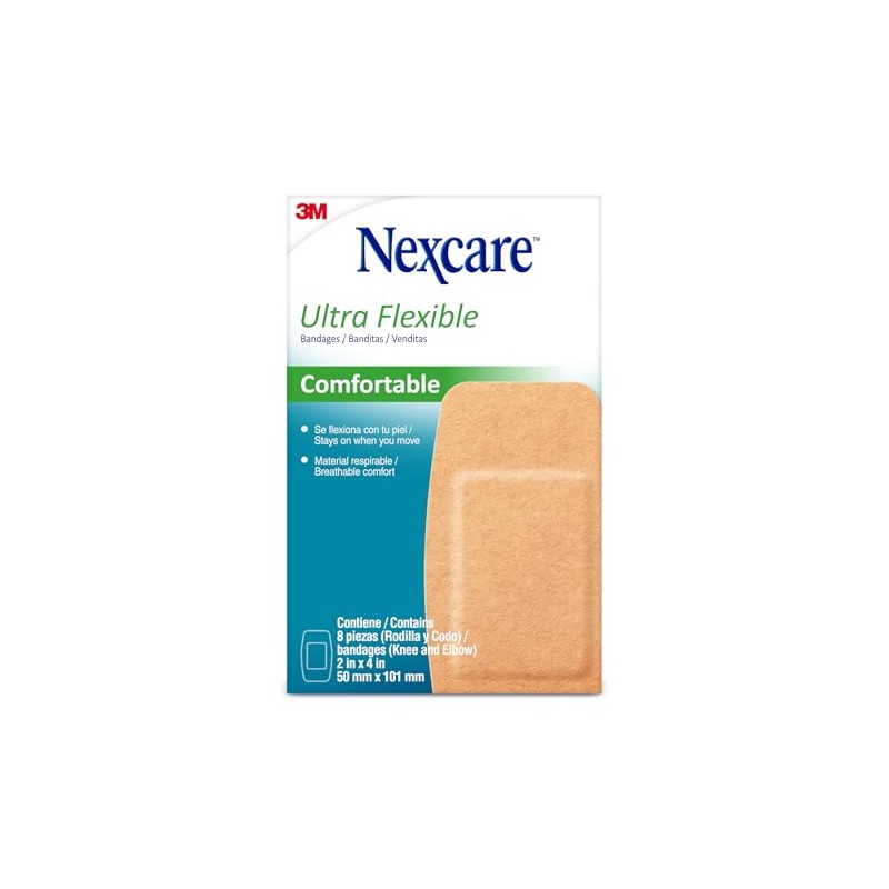3M Nexcare Venditas Confortables Codo y Rodilla Protección 360°, Color