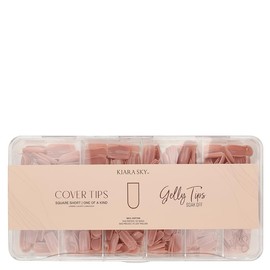 Kiara Sky Professional Nails *NEW* Cover Gelly Tip Case Soft Gel Nail Extensions (Short Square - One of a kind)