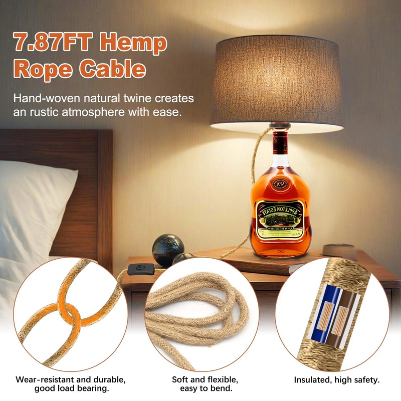 Bottle Lamp Kits, 2 Pack Bronze Bottle Lamp Adaptor Kit,