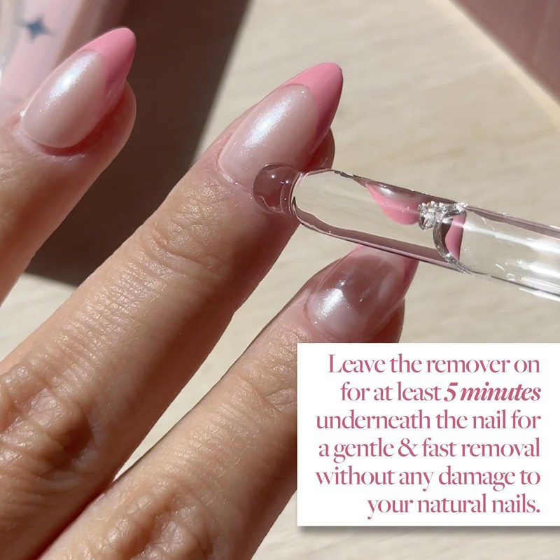Glamanetic Press-On Nail Remover | Odorless Acetone-free Gentle serum for