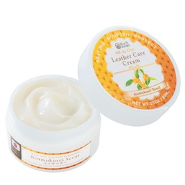 HIBINO | Premium Japanese Formulation Leather Cream - 80ml | Restores, Nourishes & Protects | All-in-One Conditioner for Bags, Shoes, Jackets & Furniture | Made in Japan | Kinmokusei Aroma