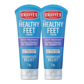 O'Keeffe's Tratamiento nocturno para pies saludables, tubo de 7 onzas (paquete de 2) Alivio nocturno garantizado para pies extremadamente agrietados y