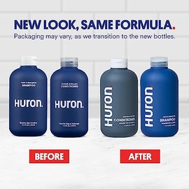 Huron Hair Duo | Juego de champú y acondicionador nutritivo para hombres | Limpia, fortalece e hidrata | Sin sulfatos ni parabenos, vegano | Diseñado 