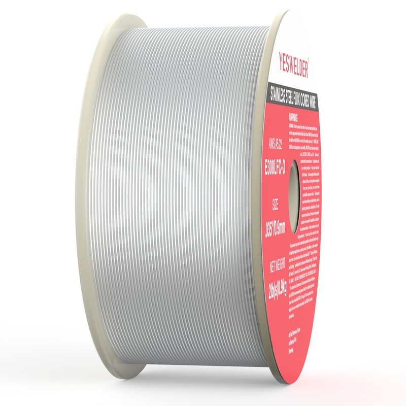 YESWELDER Stainless Steel Flux Cored MIG Welding Wire, E308LFC-O .035-Diameter,