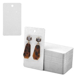 100PCS Earring Cards Cardboard Paper Jewelry Accessories Display Holder Earrings Necklace Jewelry Display, Kraft Color (White)