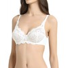 Women's Lace Underwire Unlined Full Coverage Bra - Microfiber Cream