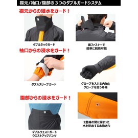 Yamaha (YAR30) Motorcycle Rain Suit, Separate CYBER TEX2 Double Guarded. Navy (Size L) Waterproof, Rain Gear, Kappa, 90792-R057L