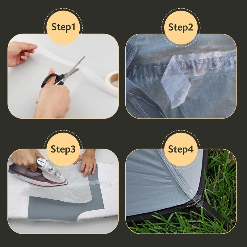 Two rolls Outdoor Tent Sealing Tape for Waterproof PU Coated