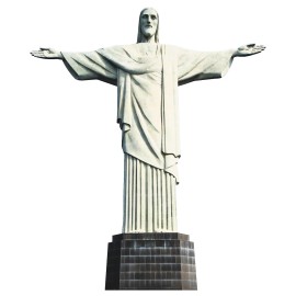 Wet Paint S12537 Christ Redeemer Statue Rio de Janeiro Brazil 72x60 Cardboard Cutout Stand