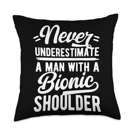Shoulder Arthroscopy Survivor Post Shoulder Surgery Recovery Throw Pillow