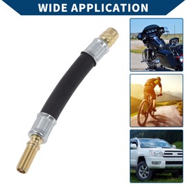 Hihaha Tire Inflator Extension Tube Air Pump Extend Hose Adapter Tire Valve for Car Motorcycle Bicycle Durable Rubber 4.72inch M8x0.8 7mm ID Black