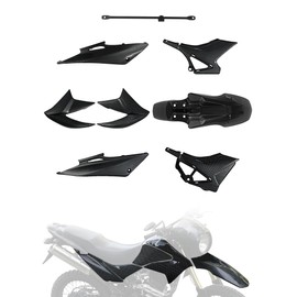 BAOUFF Dirt Bike Plastics Kit for Hawk 250,Fairing Body Work Fender Sets with Fuel Tank Guard for Hawk 250cc - Imitation Carbon Fiber