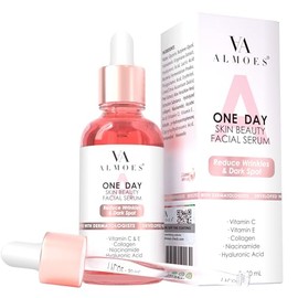 AA almoes Sérum Almoes Con 20 De Vitamina C, Alfa Arbutina, Ácido Poliglutámico, Ácido Hialurónico, Vitamina E, Colágeno, Fórmula Minimizadora De