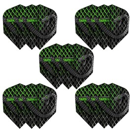 Harrows Taipan Dart Flights | 5 x sets Darts Flights (15 Flights Total) I 100 Micron Dart Flights I Premium Extra Strong Made in UK I Professional Darts Accessories I Green Dart Flights