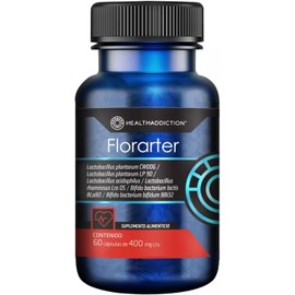 Florarter - Probióticos para Circulación y Salud Cardiovascular - Apoyo Digestivo y Bienestar Integral - Con Cepas Activas y Prebióticos - 60 Cápsulas Veganas de Alta Calidad